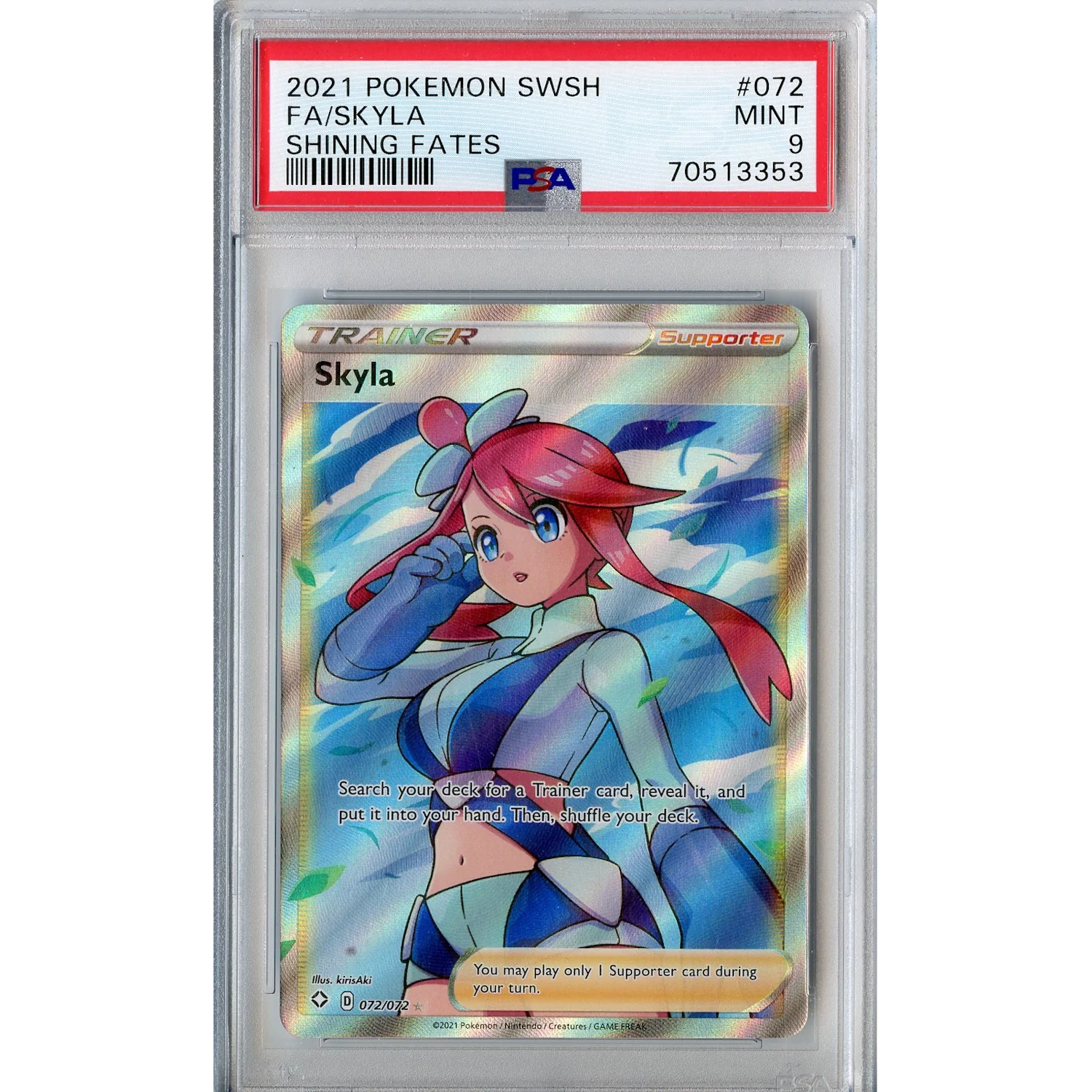 Skyla (072/072) - Full Art - Shining Fates [PSA 9]