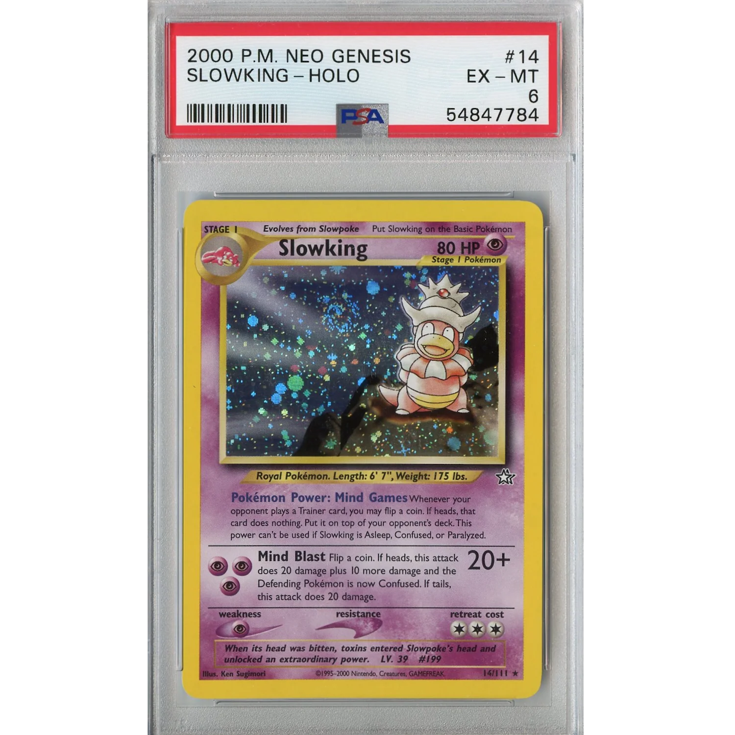 Slowking (14/111) - Holo Rare - Neo Genesis [PSA 6]