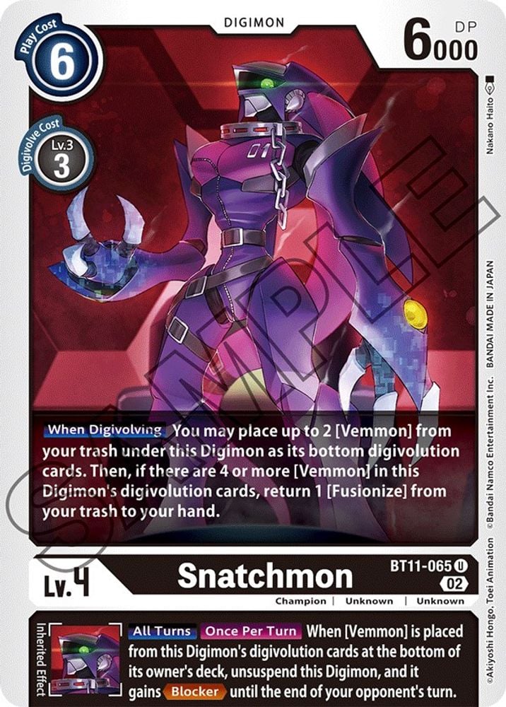 Snatchmon (#BT11-065 U) (Dimensional Phase) Near Mint