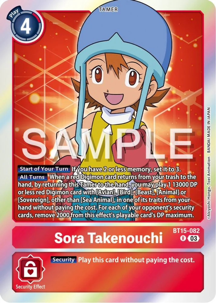 Sora Takenouchi (#BT15-082 R) (Exceed Apocalypse) Near Mint Foil