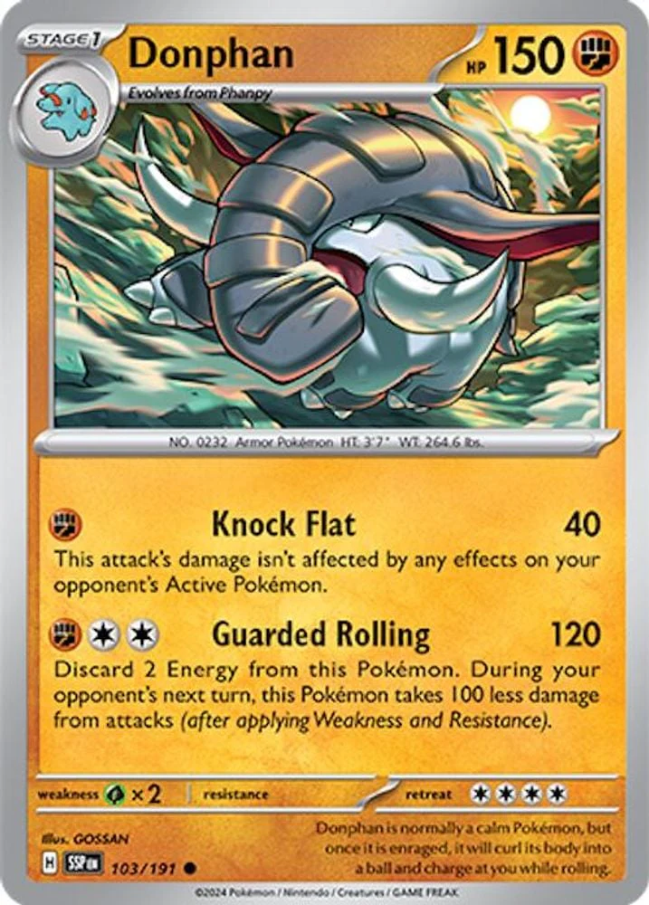 Donphan (#103/191) (SV08: Surging Sparks) Near Mint Reverse Holofoil