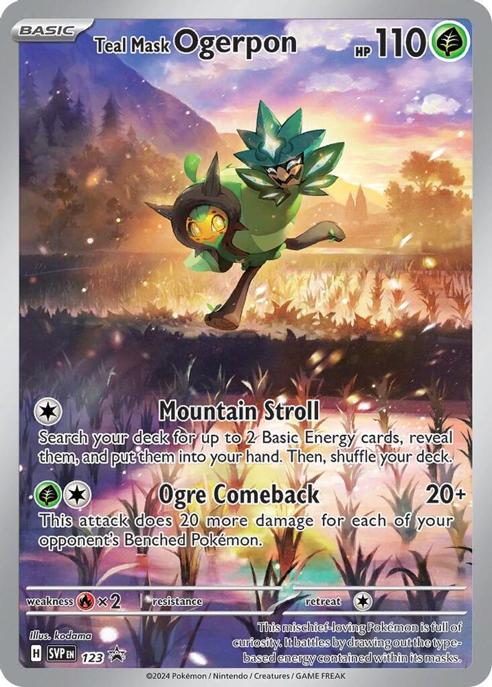 Teal Mask Ogerpon - 123 (#123) (SV: Scarlet & Violet Promo Cards) Near Mint Holofoil