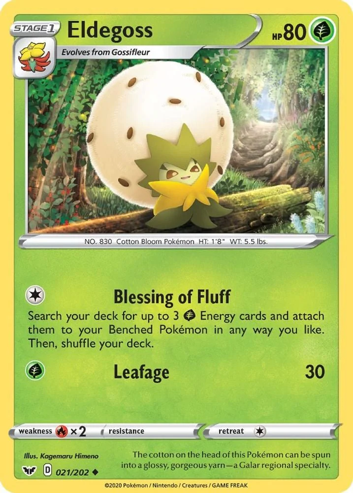Eldegoss (#021/202) (SWSH01: Sword & Shield Base Set) Near Mint Reverse Holofoil