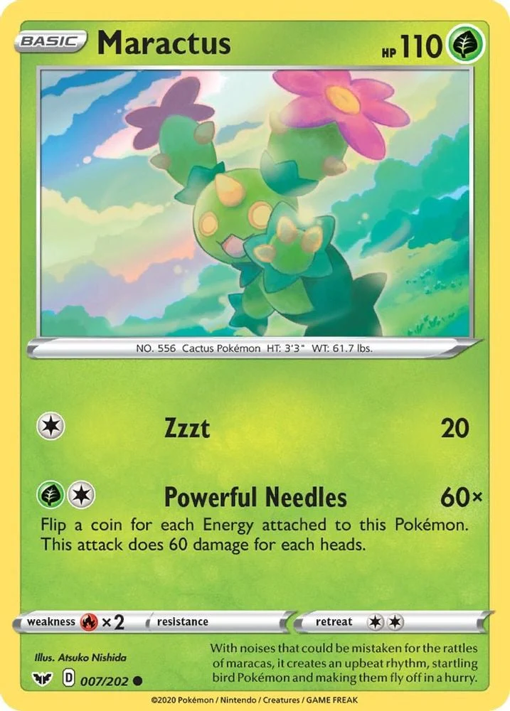 Maractus (#007/202) (SWSH01: Sword & Shield Base Set) Near Mint Reverse Holofoil