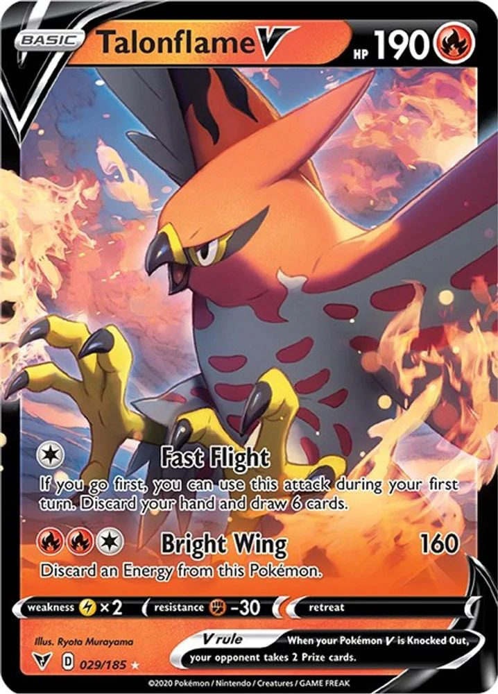 Talonflame V (#029/185) (SWSH04: Vivid Voltage) Near Mint Holofoil