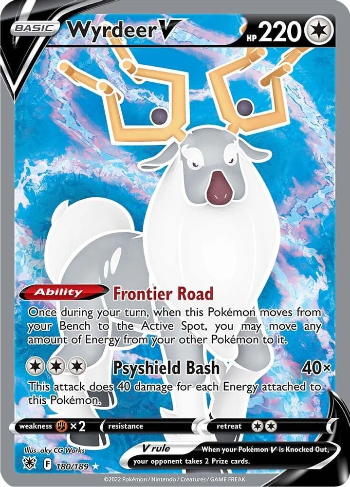 Wyrdeer V (Full Art) (#180/189) (SWSH10: Astral Radiance) Near Mint Holofoil