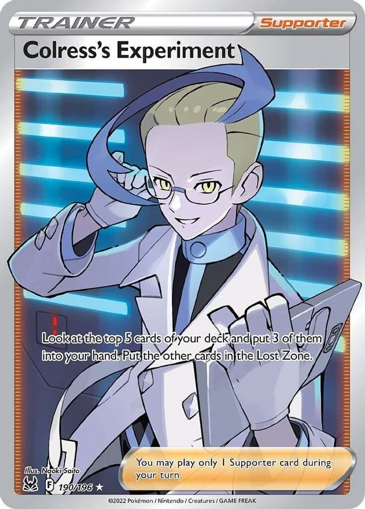 Colresss Experiment Full Art (#190/196) (SWSH11: Lost Origin) Near Mint Holofoil