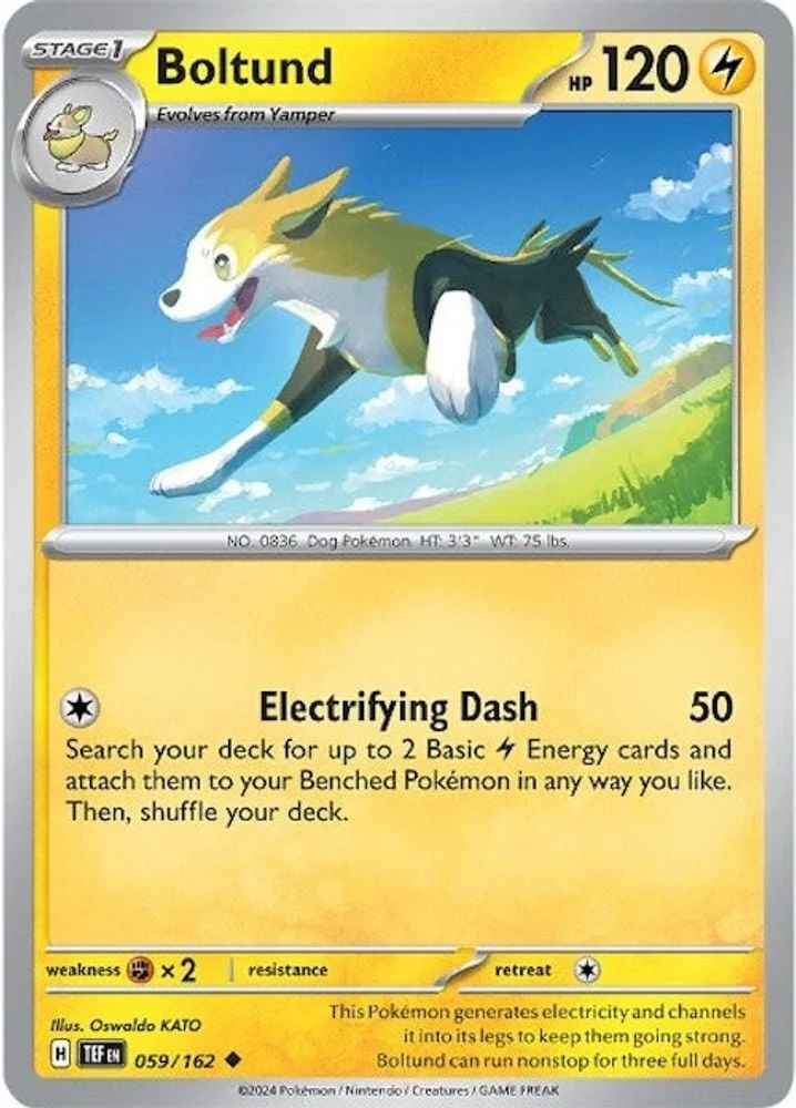 Boltund (#059/162) (SV05: Temporal Forces) Near Mint Reverse Holofoil