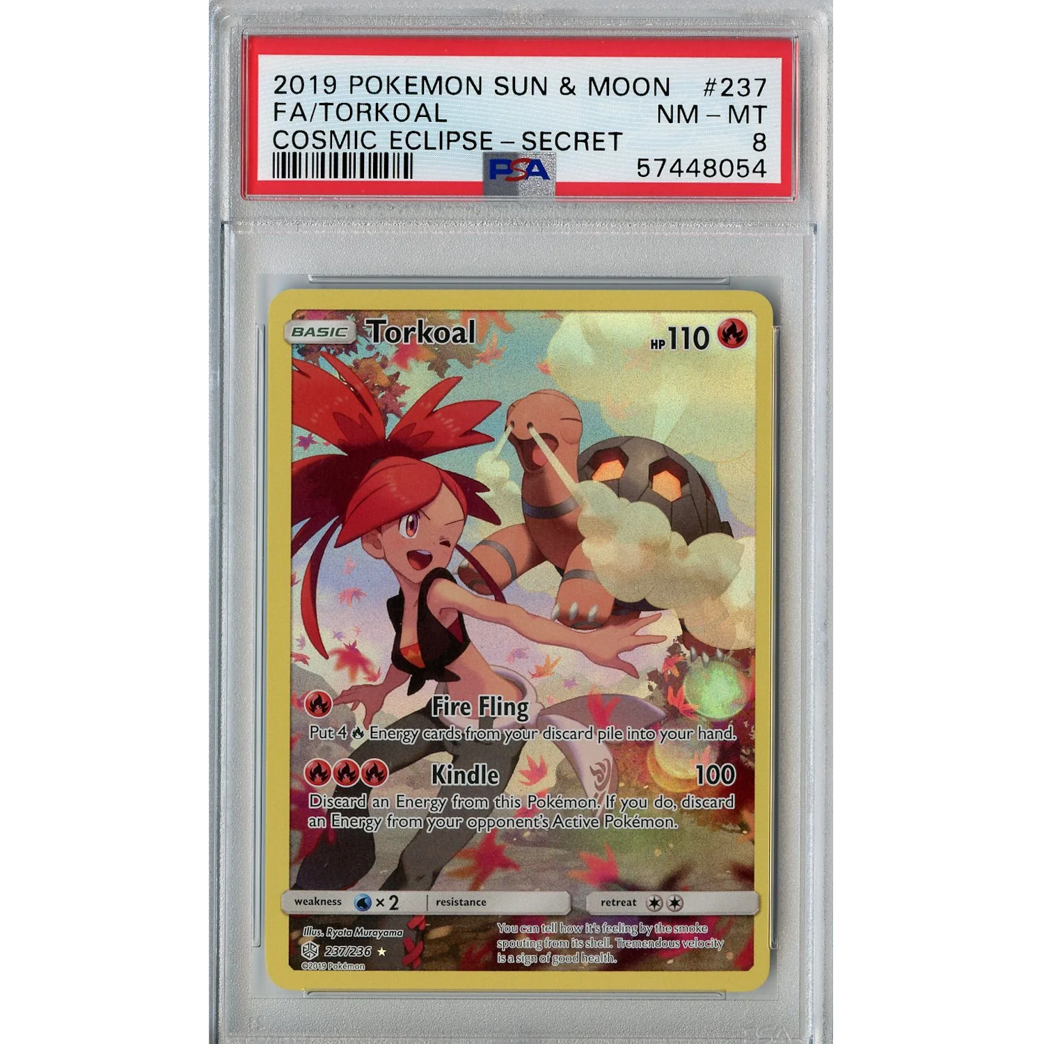 Torkoal (237/236) - Full Art - Cosmic Eclipse [PSA 8]