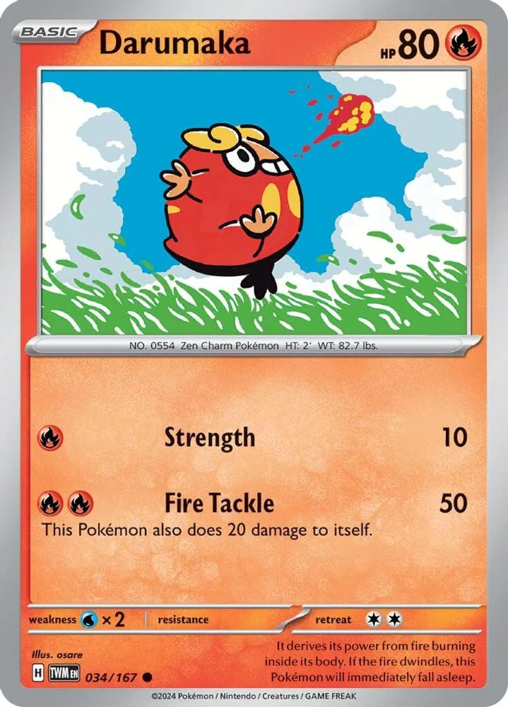 Darumaka (#034/167) (SV06: Twilight Masquerade) Near Mint Reverse Holofoil