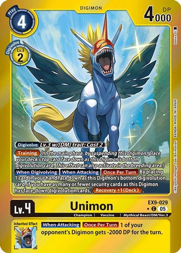 Unimon (Limited Foil) (#EX9-029 C) (Versus Monsters) Near Mint Foil