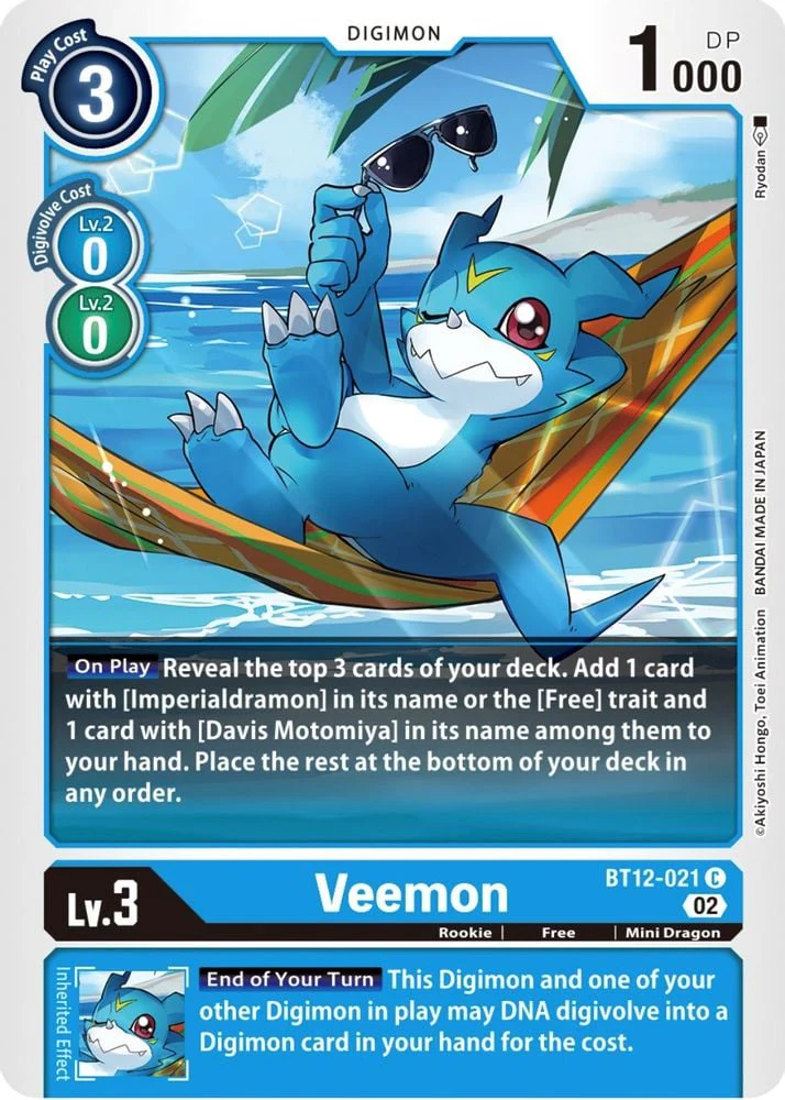 Veemon (#BT12-021 C) (Across Time) Near Mint