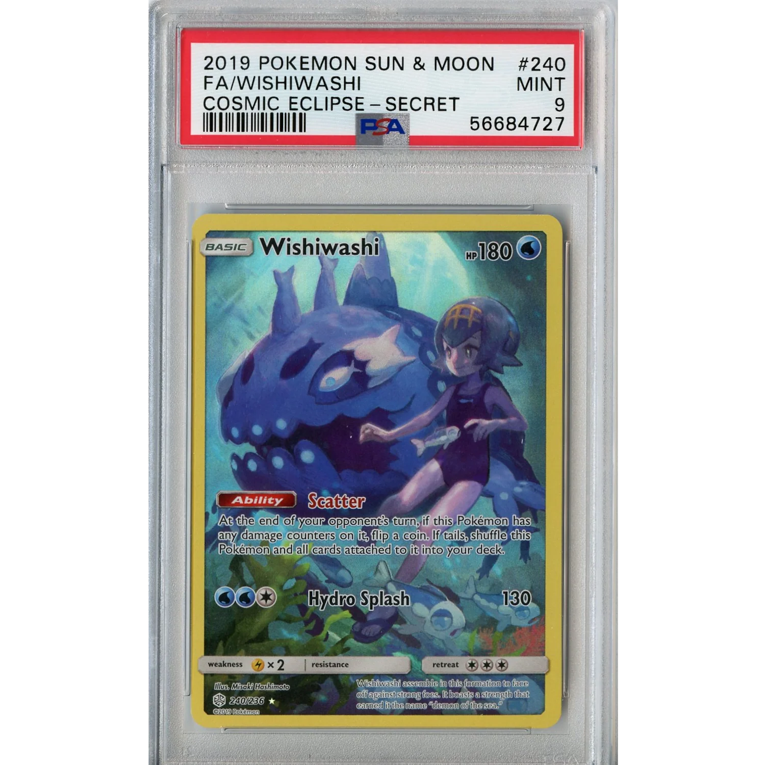 Wishiwashi (240/236) - Full Art - Cosmic Eclipse [PSA 9]
